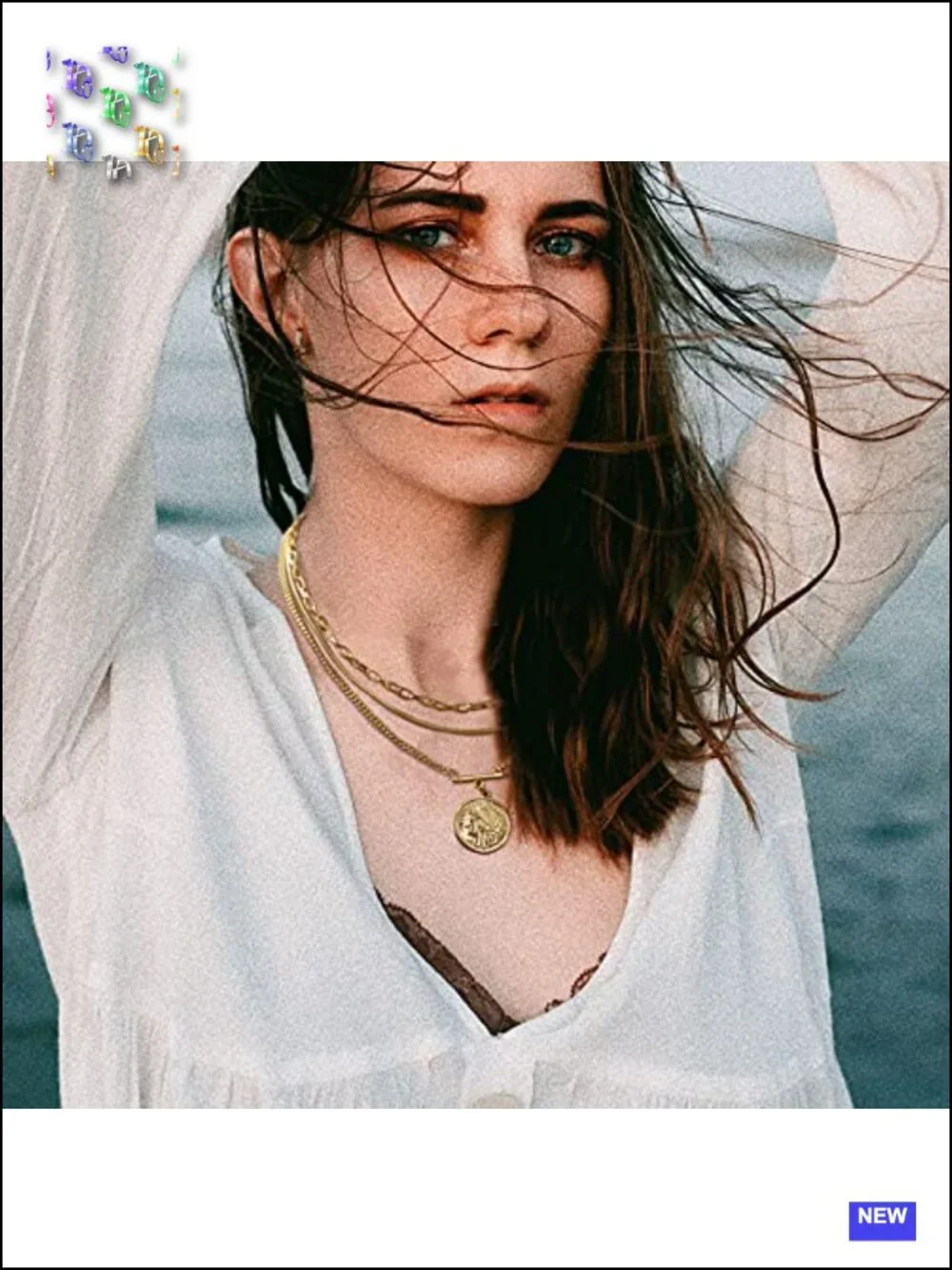 Gold Plated Multilayer Coin Medallion Necklace Set Adjustable Choker Chain